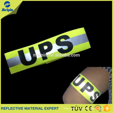 Custom High Visibility Fluorescent Yellow or Orange Sports Reflective Armband